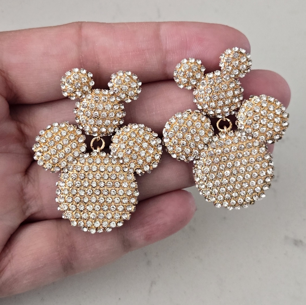 Mickey Mouse Pavé Statement Earrings - Picture 5 of 16